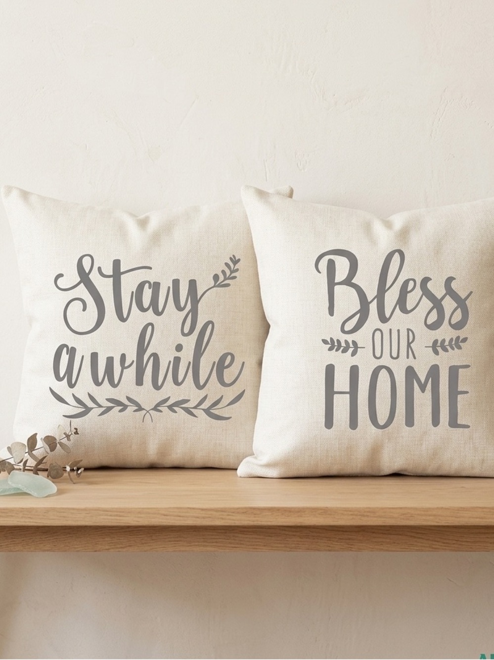AENEY Rustic Farmhouse Boho Cream Pillow Covers 20x20